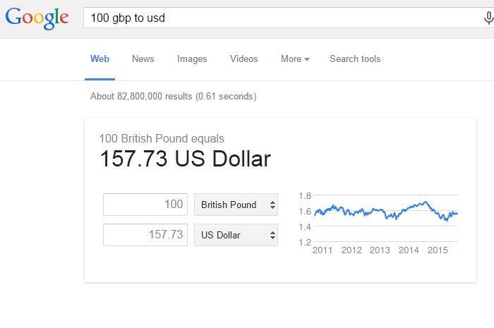 google currency converter