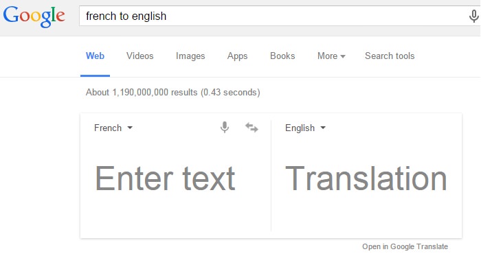 google translation between languages