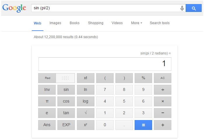 Google Search calculator