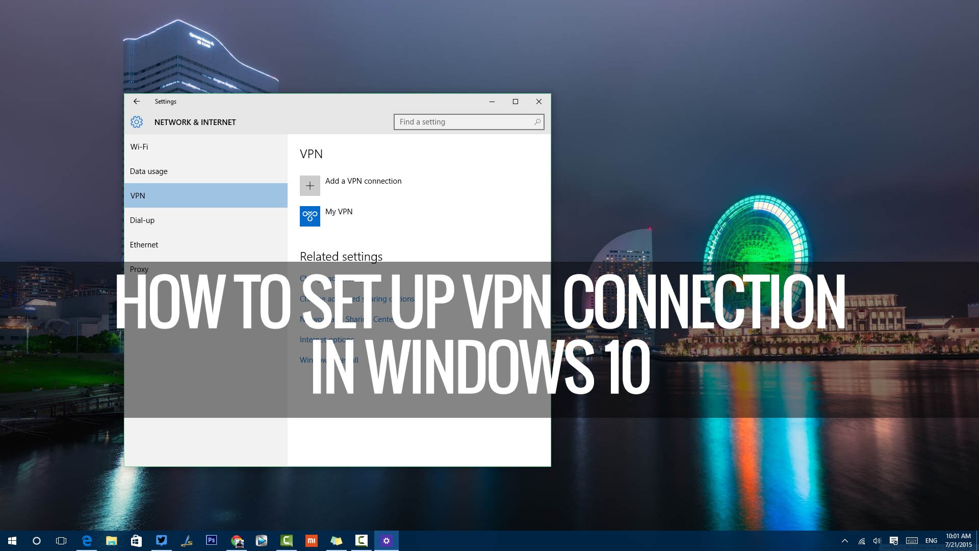 how to setup vpn on windows