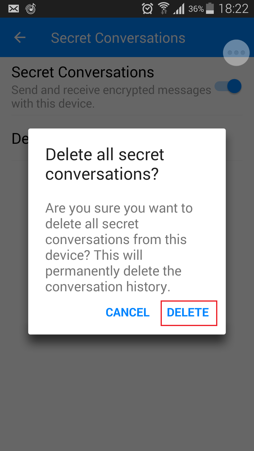 delete secret conversation 2