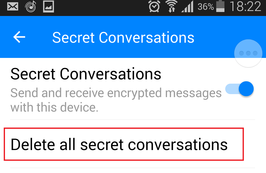 delete secret conversation