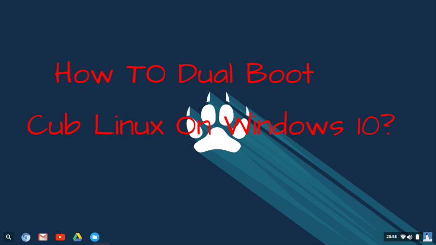 How TO Dual Boot Cub Linux On Windows 10
