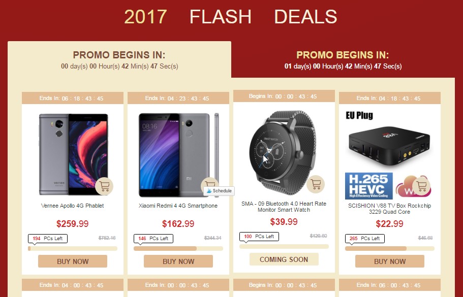 gearbest flash sales