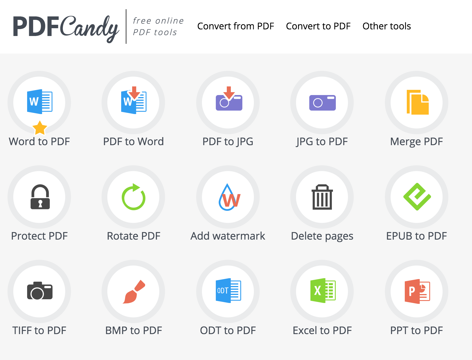 Features of PDF Candy